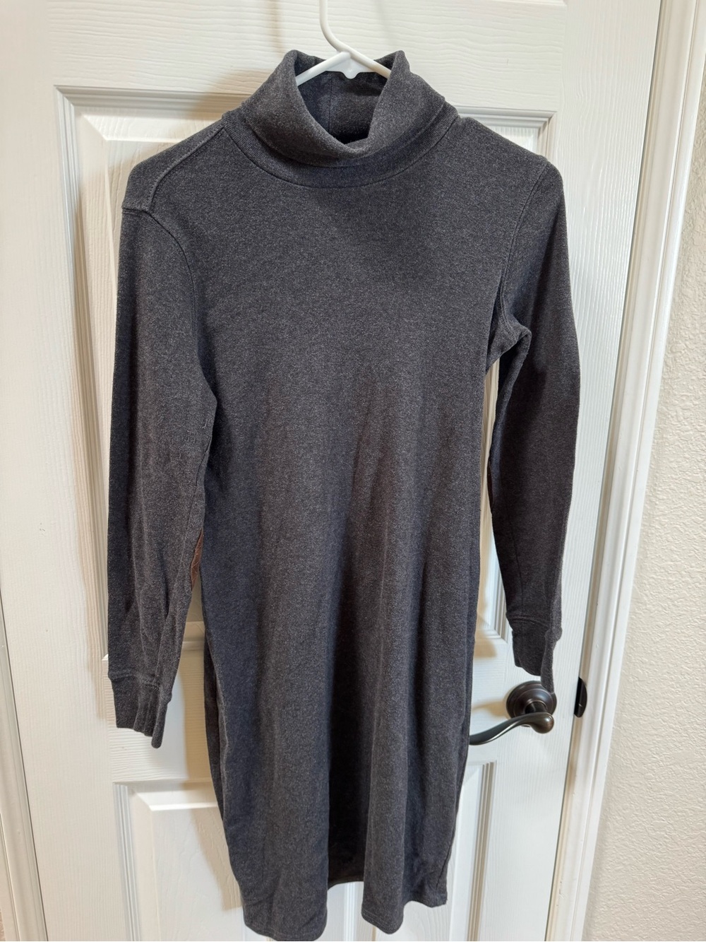Lauren Ralph Lauren Charcoal Gray Turtleneck Midi Dress